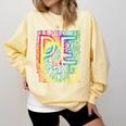 PE Teacher Phys Ed Tie Dye Physical Education Appreciation Comfort Colors Sweatshirt Butter