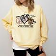Peace Love Coffee Science Teacher Comfort Colors Sweatshirt Butter