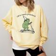 Pre K Grade Teacher Frog Back To School Preschool Comfort Colors Sweatshirt Butter