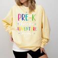 Pre-K Teacher Adventure Begins First Day Preschool Teachers Comfort Colors Sweatshirt Butter Pre-K Teacher Adventure Begins First Day Preschool Teachers Comfort Colors Sweatshirt Butter