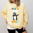 Pre-K Vibes Only Penguin Teachers Kids Back To School Comfort Colors Sweatshirt Butter