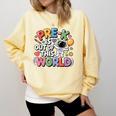 Pre-K Is Out Of This World Space Planets Teacher Comfort Colors Sweatshirt Butter Pre-K Is Out Of This World Space Planets Teacher Comfort Colors Sweatshirt Butter