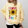 Pre School Teacher Pre-K Teacher Comfort Colors Sweatshirt Butter Pre School Teacher Pre-K Teacher Comfort Colors Sweatshirt Butter