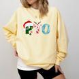 PTO Santa Hat Reindeer Parent Teacher Organization Christmas Comfort Colors Sweatshirt Butter
