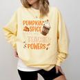 Pumpkin Spice Gives Me Teacher Powers Fall Thanksgiving Men Women Comfort Colors Sweatshirt Butter Pumpkin Spice Gives Me Teacher Powers Fall Thanksgiving Men Women Comfort Colors Sweatshirt Butter