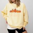 Que Pasa Calabaza Spanish Teacher Bilingual Pumpkin Women Comfort Colors Sweatshirt Butter