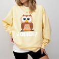 Quien Who Owl Spanish Teacher Comfort Colors Sweatshirt Butter