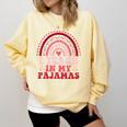 Rainbow Retro Homeschool Mom Teacher I Teach In My Pajamas Comfort Colors Sweatshirt Butter