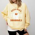 Read More Books Cute Ghost Reading Book Teacher Halloween Comfort Colors Sweatshirt Butter