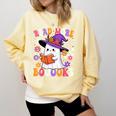 Read More Books Ghost Reading Book Teacher Halloween Comfort Colors Sweatshirt Butter
