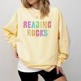 READING ROCKS English Teacher ELA ABCD Read Star Kinder Comfort Colors Sweatshirt Butter READING ROCKS English Teacher ELA ABCD Read Star Kinder Comfort Colors Sweatshirt Butter