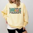 Retro Checkered Music Therapist Squad Music Therapy Teacher For Men Women Comfort Colors Sweatshirt Butter Retro Checkered Music Therapist Squad Music Therapy Teacher For Men Women Comfort Colors Sweatshirt Butter