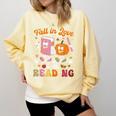 Retro Fall In Love With Learning Pumpkin Autumn Teacher Comfort Colors Sweatshirt Butter Retro Fall In Love With Learning Pumpkin Autumn Teacher Comfort Colors Sweatshirt Butter