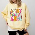 Retro Groovy In My Teaching Era Best Teacher Appreciation Comfort Colors Sweatshirt Butter