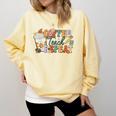 Retro Grovvy Coffee Teach Repeat Teacher Comfort Colors Sweatshirt Butter Retro Grovvy Coffee Teach Repeat Teacher Comfort Colors Sweatshirt Butter
