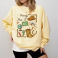 Retro Howdy Pre-K Back To School Western Teacher Comfort Colors Sweatshirt Butter