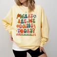 Retro PE Teacher What Are We Doing Today School Coach Women Comfort Colors Sweatshirt Butter Retro PE Teacher What Are We Doing Today School Coach Women Comfort Colors Sweatshirt Butter