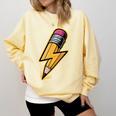 Retro Pencil Pencil Back To School Teacher Student Comfort Colors Sweatshirt Butter Retro Pencil Pencil Back To School Teacher Student Comfort Colors Sweatshirt Butter