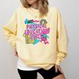 Retro Physical Education Vibes Gym Teacher Phys Ed Teacher Comfort Colors Sweatshirt Butter