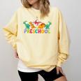 Retro Preschool Cute Dinosaur Preschool Teacher Kids Boys Comfort Colors Sweatshirt Butter Retro Preschool Cute Dinosaur Preschool Teacher Kids Boys Comfort Colors Sweatshirt Butter