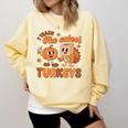 Retro I Teach The Cutest Turkey Thanksgiving Pumpkin Teacher Comfort Colors Sweatshirt Butter Retro I Teach The Cutest Turkey Thanksgiving Pumpkin Teacher Comfort Colors Sweatshirt Butter