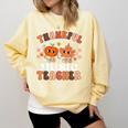 Retro Thankful Music Teacher Pumpkin Fall Thanksgiving Comfort Colors Sweatshirt Butter Retro Thankful Music Teacher Pumpkin Fall Thanksgiving Comfort Colors Sweatshirt Butter