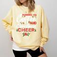 Running On Coffee And Christmas Cheer Lover Teacher For Men Women Kids Comfort Colors Sweatshirt Butter