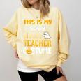 This Is My Scary Music Teacher Halloween Costumes Pajama Comfort Colors Sweatshirt Butter