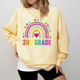 Second Grade Rainbow Girls Boys Teacher Team 2nd Grade Squad Comfort Colors Sweatshirt Butter