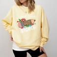Second Grade Teacher Leopard Pencil 2nd Grade Women Teacher Comfort Colors Sweatshirt Butter