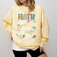 Show Your Work Math Teacher First Day Back To School Comfort Colors Sweatshirt Butter