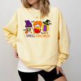 I Smell Children Witch Teacher Halloween Trick Or Teach Comfort Colors Sweatshirt Butter