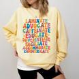 Sped Caffeinate Advocate Laminate Educate Teacher Men Women Kids Comfort Colors Sweatshirt Butter Sped Caffeinate Advocate Laminate Educate Teacher Men Women Kids Comfort Colors Sweatshirt Butter