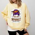 Spooky Paraprofessional Life Halloween Messy Bun Teacher For Men Women Comfort Colors Sweatshirt Butter Spooky Paraprofessional Life Halloween Messy Bun Teacher For Men Women Comfort Colors Sweatshirt Butter