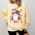Spooky Teacher Ghost Pencil Teach Halloween Teacher Comfort Colors Sweatshirt Butter Spooky Teacher Ghost Pencil Teach Halloween Teacher Comfort Colors Sweatshirt Butter