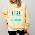 Super Teacher By Day Super Tired By Night Superhero Teacher Men Women Comfort Colors Sweatshirt Butter