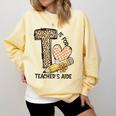 T Is For Teacher’s Aide Back To First Day Of School Leopard Men Women Girls Kids Comfort Colors Sweatshirt Butter T Is For Teacher’s Aide Back To First Day Of School Leopard Men Women Girls Kids Comfort Colors Sweatshirt Butter