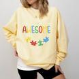 I Teach Awesome Kids Shirt Autism Special Education Teacher Comfort Colors Sweatshirt Butter