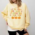 I Teach The Cutest Pumpkins In The Patch Fall Season Teacher Comfort Colors Sweatshirt Butter