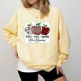 Teach Love Inspire Pre-k Teacher Apple Leopard Red Plain Comfort Colors Sweatshirt Butter