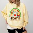 Teach Love Inspire Rainbow Leopard Cheetah Print Teacher Comfort Colors Sweatshirt Butter Teach Love Inspire Rainbow Leopard Cheetah Print Teacher Comfort Colors Sweatshirt Butter