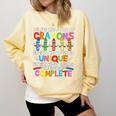 Teacher We Are Like a Box Of Crayons For Men Women Kids Comfort Colors Sweatshirt Butter