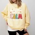 Teacher All Calm Said No Teacher Christmas Pencil Tree Comfort Colors Sweatshirt Butter