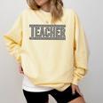 Teacher Checkered Racing Teacher Appreciation Men Women Comfort Colors Sweatshirt Butter Teacher Checkered Racing Teacher Appreciation Men Women Comfort Colors Sweatshirt Butter