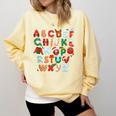 Teacher Christmas Alphabet Back To School Holiday Learning Comfort Colors Sweatshirt Butter Teacher Christmas Alphabet Back To School Holiday Learning Comfort Colors Sweatshirt Butter