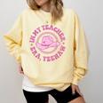In My Teacher Era Yeehaw Pink Teacher Western Cowgirl Comfort Colors Sweatshirt Butter