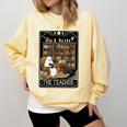 The Teacher Ghost Book Reading Books Lover Halloween Comfort Colors Sweatshirt Butter