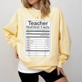 Teacher Nutrition Facts Teachers Nutritional Fact Comfort Colors Sweatshirt Butter Teacher Nutrition Facts Teachers Nutritional Fact Comfort Colors Sweatshirt Butter