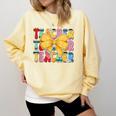Teacher Pencil Coquette Bow Back To School Teacher Comfort Colors Sweatshirt Butter Teacher Pencil Coquette Bow Back To School Teacher Comfort Colors Sweatshirt Butter
