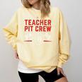 Teacher Pit Crew Race Car Driver Costume Men Women Kids Comfort Colors Sweatshirt Butter